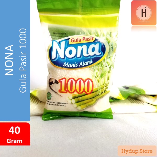 

Gula Pasir Nona Renceng 1000 @40 Gram isi 10 Sahset