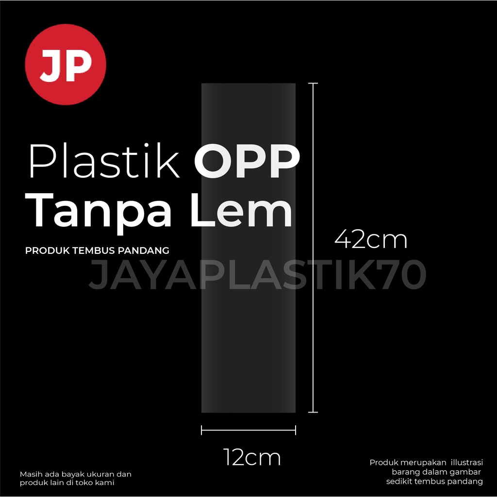 Plastik OPP Kiloan Ukuran 12x42cm (Tanpa Lem) TEBAL sedang 30mc