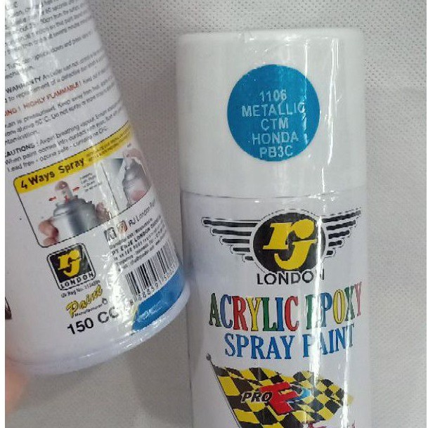 Pilok Cat Semprot Pilox RJ London 150 cc - Metallic CTM Honda PB3C / Biru Honda (1106)