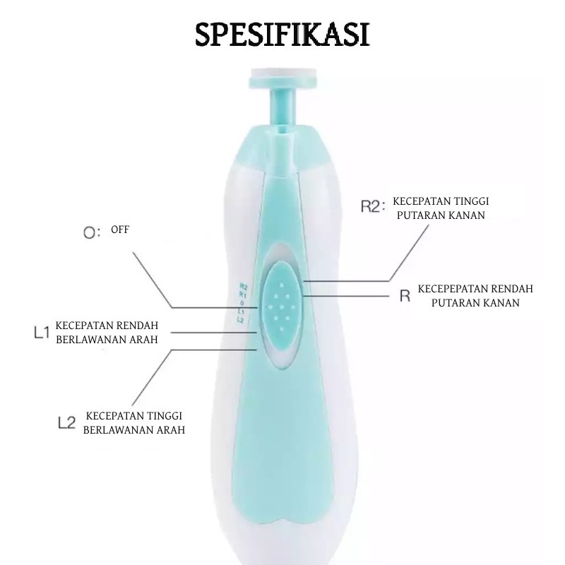 [CZM] GUNTING KUKU BAYI ELEKTRIK / BABY NAIL TRIMMER SET