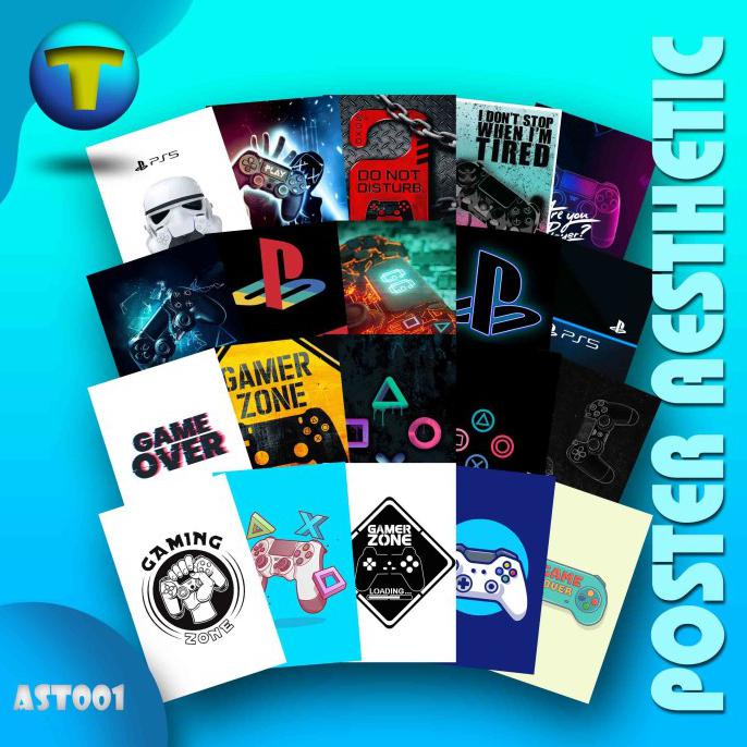 Poster Aesthetic Collage Wall Gaming Gamers Dekorasi Dinding - AST001. - AST001