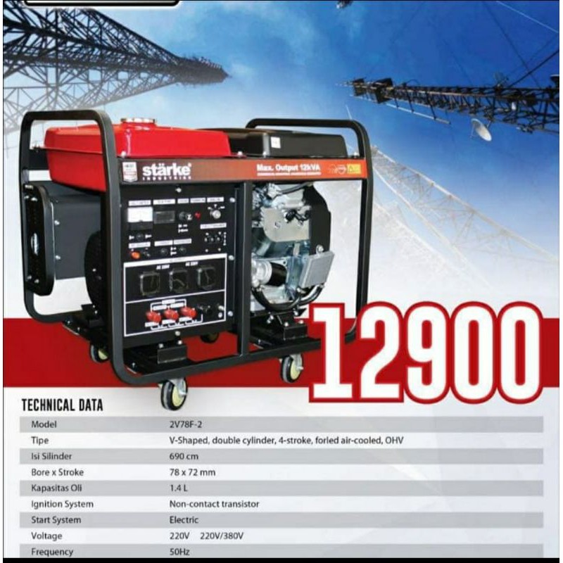 Genset Bensin Starke 11.000 Watt Tipe 12.900