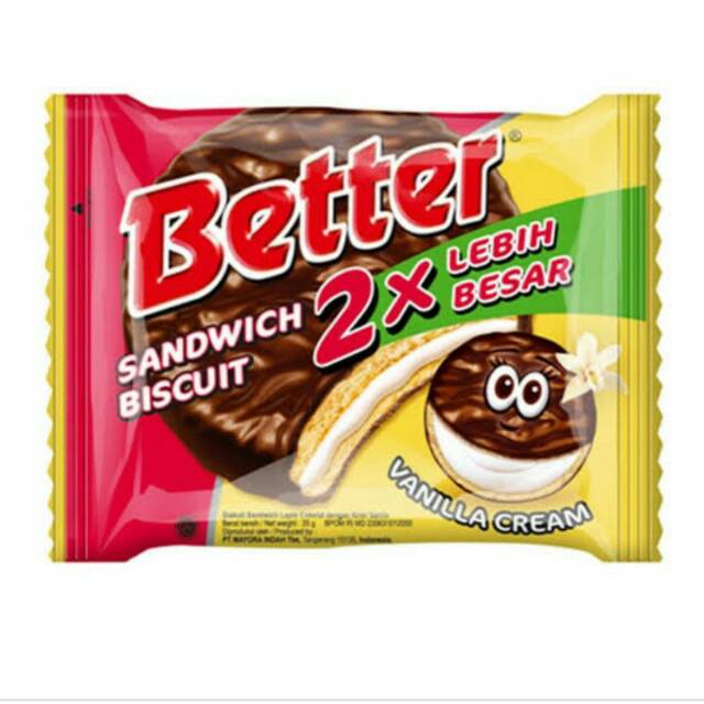 

( Jajan )Better Sandwich Biscuit 22gr, jajanan terlaris