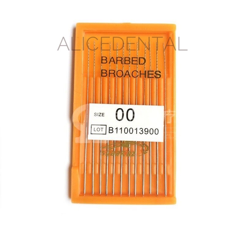 Jarum miller miler smooth broach Dental barbed broaches 0 00 000 52mm barbed broach ekstirpasi endo endodontic eksterpasi