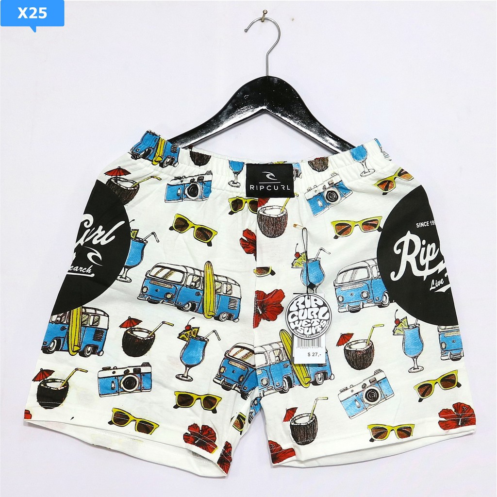Celana Pendek DISTRO PAKAIAN DALAM PRIA MOTIF LUCU CELANA BOXER SURFING RIPCURL X25