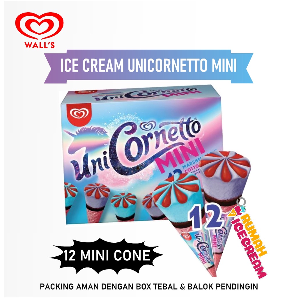 Jual Ice Cream Cornetto Mini Unicorn Walls Shopee Indonesia