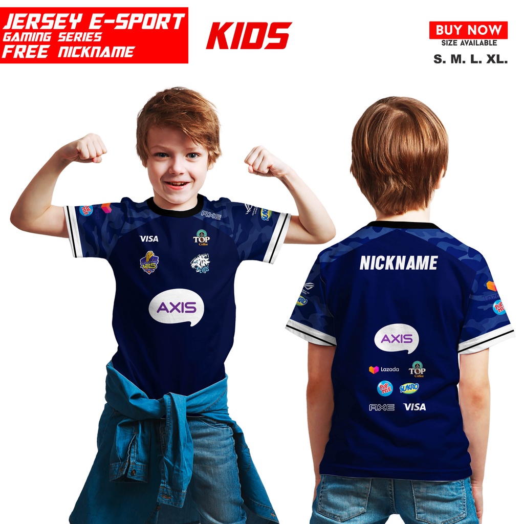 KAOS JERSEY GAMING ANAK EVOS 2021 FREE NICKNAME