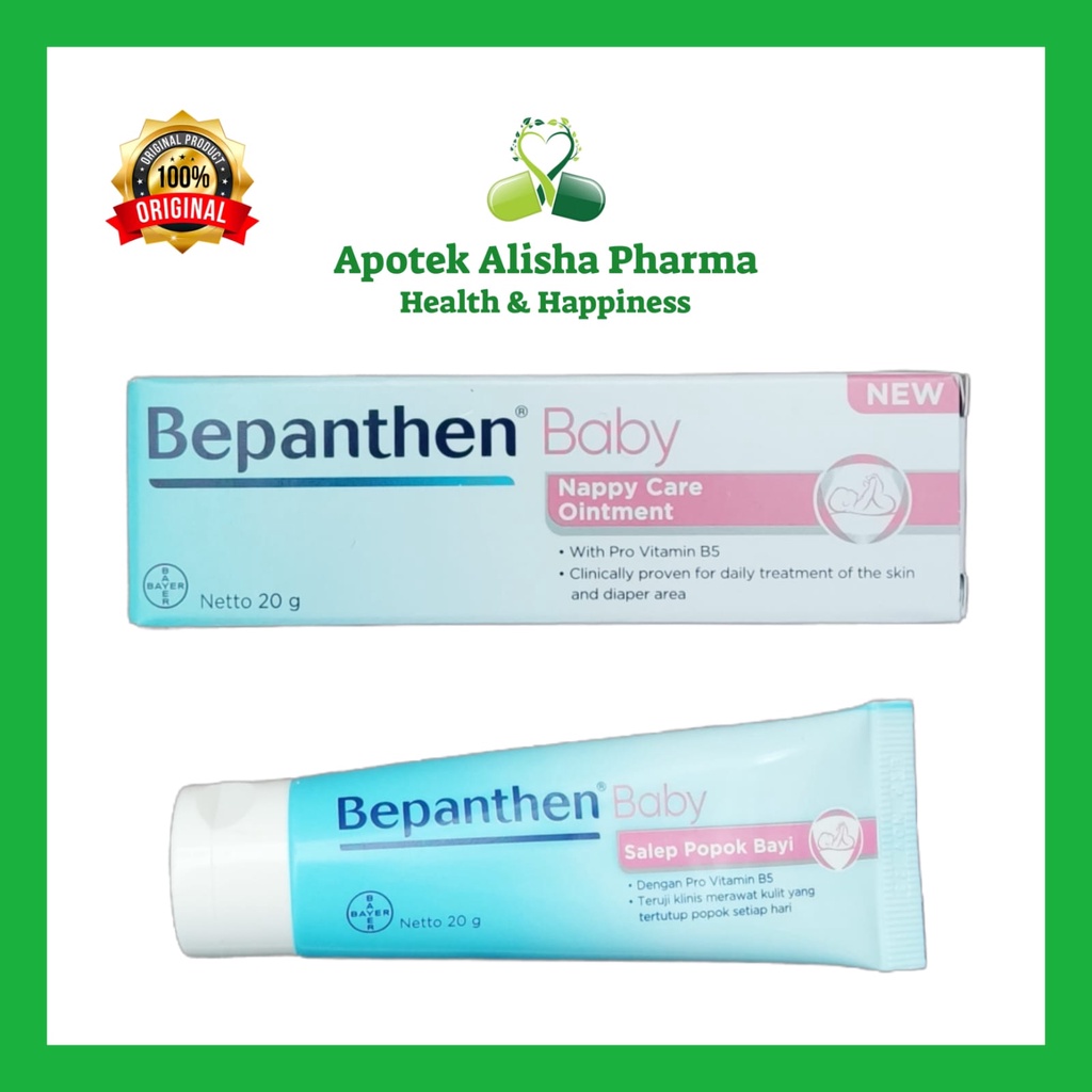 Salep Ruam Popok Bayi/Bepanthen Baby Nappy Care Ointment 10/20gr-Bepanten Krim Pantat Bayi Lecet/Merah