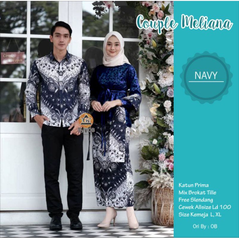 BAJU COUPLE BROKAT / SET KEBAYA BROKAT MELIANA / BAJU BROKAT MODERN