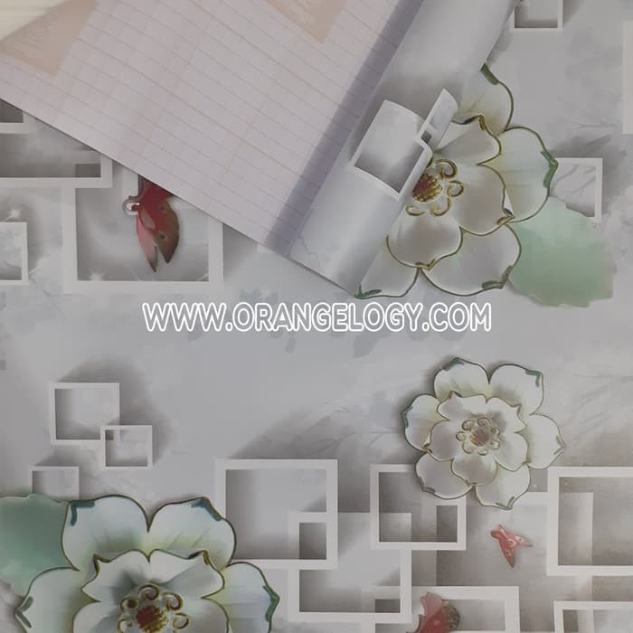 Wallpaper Dinding Kamar Tidur Wallpaper Dinding Shabby Bunga Wallpaper Dinding 3D 45cmx10meter Wallstiker-GH165