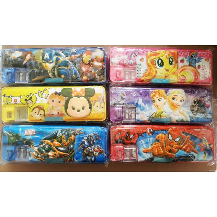 

Kotak Pensil Karakter / tempat pensil kartun pencil case cartoon hero