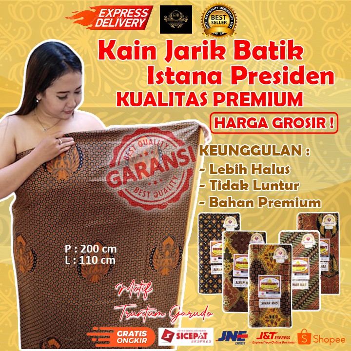 Kain Batik Jarik batik PREMIUM jarik batik unggul jaya prodo Motif TRUNTUM GARUDO / GARUDA -Batil Cl