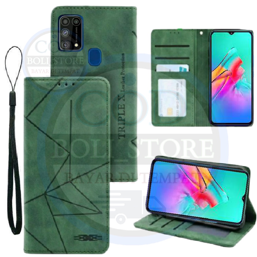 CASE HP SAMSUNG M31 Flip Case Flip Motif Dompet Casing HP Flip Motif Wallet Leather SAMSUNG M31