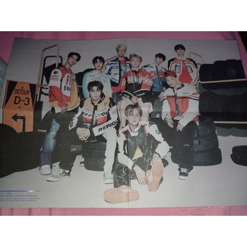 (BOOKED)Official folded poster nct127 punch + sticker b2s wayv