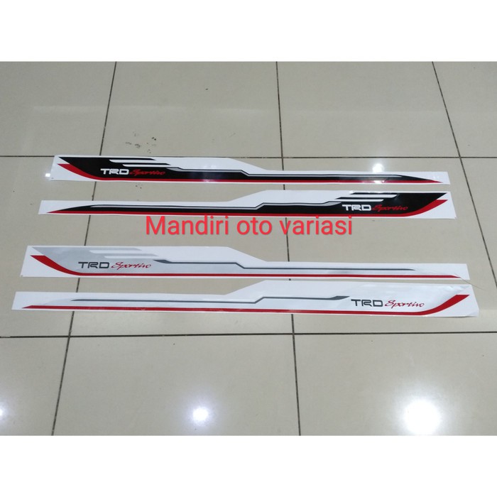 Stiker Body Stiker Mobil Toyota Sigra TRD Sportivo Hitam