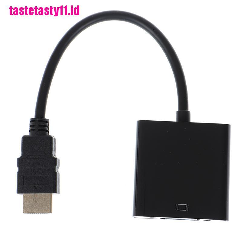 Kabel adapter converter HDMI Ke VGA Warna Hitam Untuk Proyektor monitor HD