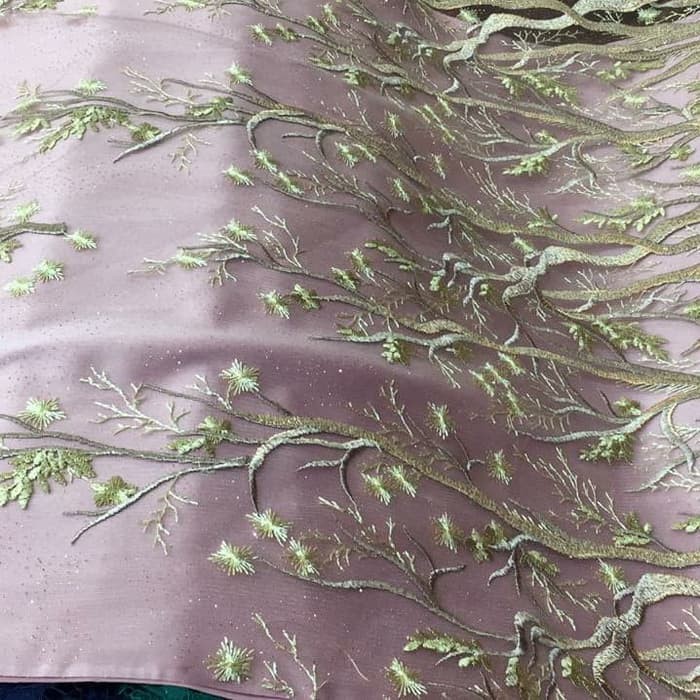 Tile Akar Bunga   Kain Tulle