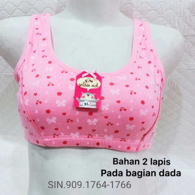 Miniset remaja katun 2 lapis isi 3 PCS Bra remaja  Bra tanpa busa Bra tanpa kawat dan busa