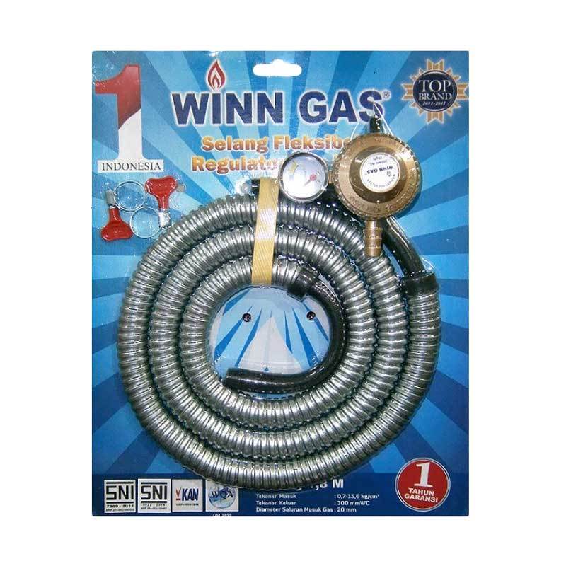 WINN GAS Selang Paket Regulator Panjang Selang 1,8M - Silver ORI