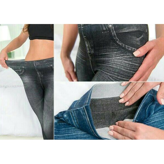 Slim'n Lift caresse jeans / Legging Import / Legging Pengecil Perut / Jeans / Legging Jeans