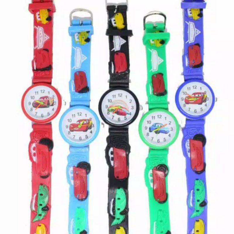 (Grosir)Jam Tangan Anak&quot; Timbul Card Strap Rubber(Terima Cod)