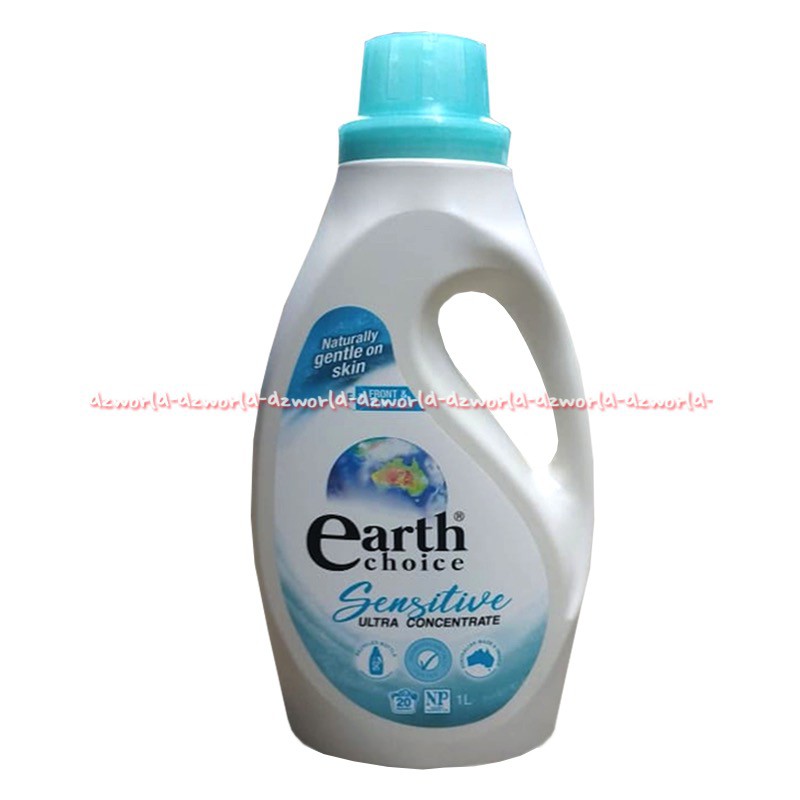 Earth Choice Sensitive Laundry Liquid 1 Liter Detergen Cair Ultra Kosentrat Earthchoice