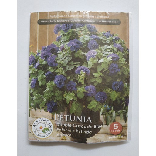 Benih Biji Bunga Petunia Double Cascade Blue F1 Pack - Als Garden