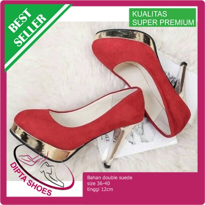 EXCLUSIVE - PUMPS HEELS MONROE MERAH / SEPATU HIGH HEELS WANITA