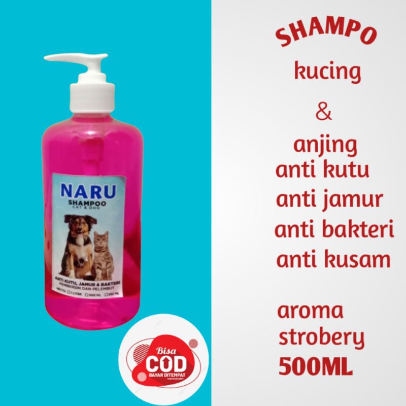 SHAMPO ANJING/KUCING ANTI KUTU,JAMUR &amp; KETOMBE NETTO: 500 ml