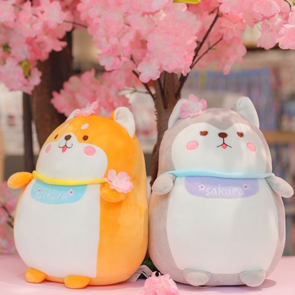 Boneka Bantal Sakura Shiba Inu Lucu Lembut Mainan Boneka Karakter Animal Berlabel SNI