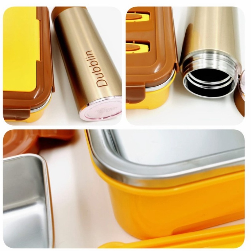 Soulmate Gift Set Dubblin / KOTAK MAKAN 1 SET BOTTLE MINUM DUBBLIN STAINLESS STEEL / TEMPAT MAKAN DUBBLIN