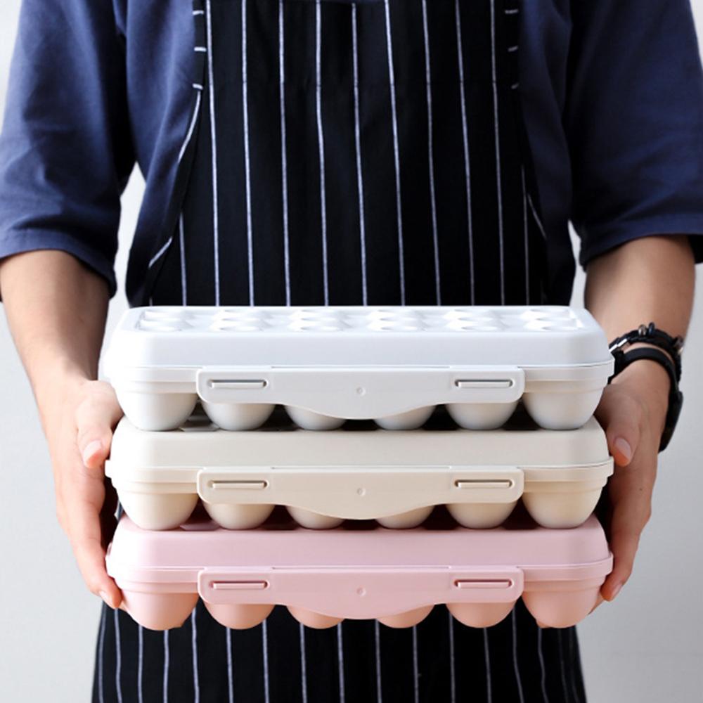 Baki Penyimpanan Telur 12 / 18 Grids Bahan Plastik Untuk Dapur Rumah