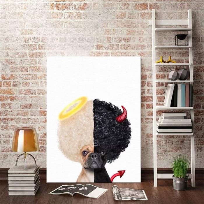 

PUTZIG - 023 Angel & Demon Pug (25x30cm)