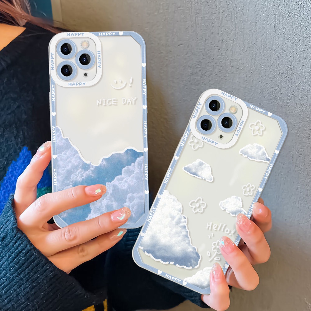 Soft Case Silikon TPU Transparan Motif Kartun Angel Eyes Untuk iPhone 13 12 11 Pro MAX XS MAX XR X 7 8 Plus SE 2020