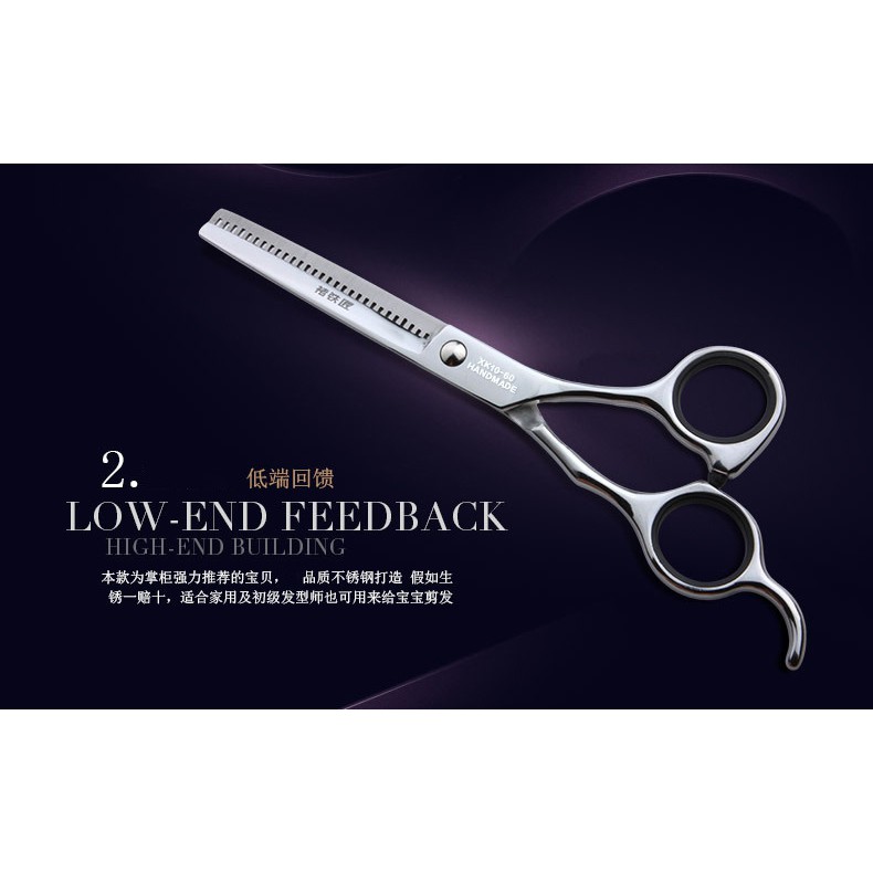 SMITH CHU Set Gunting Rambut Sasak &amp; Flat Hairdressing Scissors - XK10 - Silver