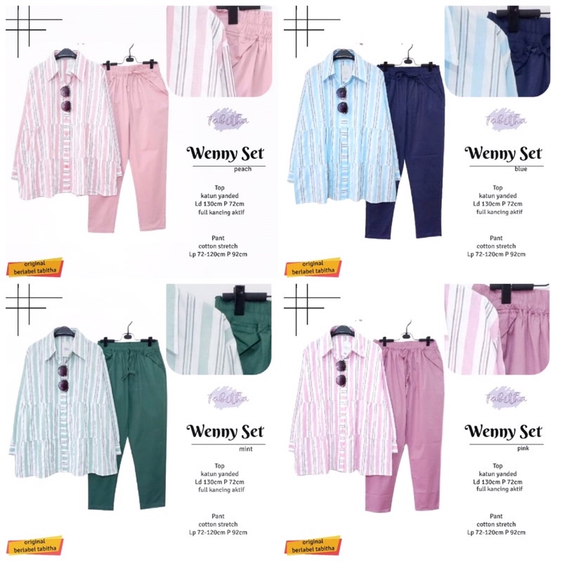 ONE SET JUMBO LD 120 SLEEPWEAR DAILY SET BEST SELLER ADEM SETELAN WANITA / SETCEL KATUN YANDED / SET