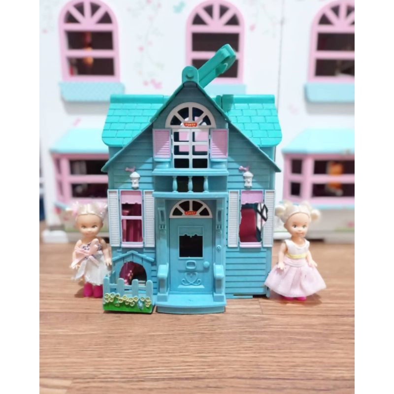 rumah barbie + boneka mini random