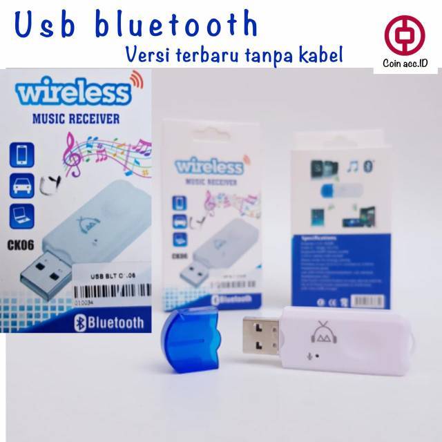 USB BLUETOOTH tanpa kabel new versi dengan MIC / audio mobil / audio rumah CK-06