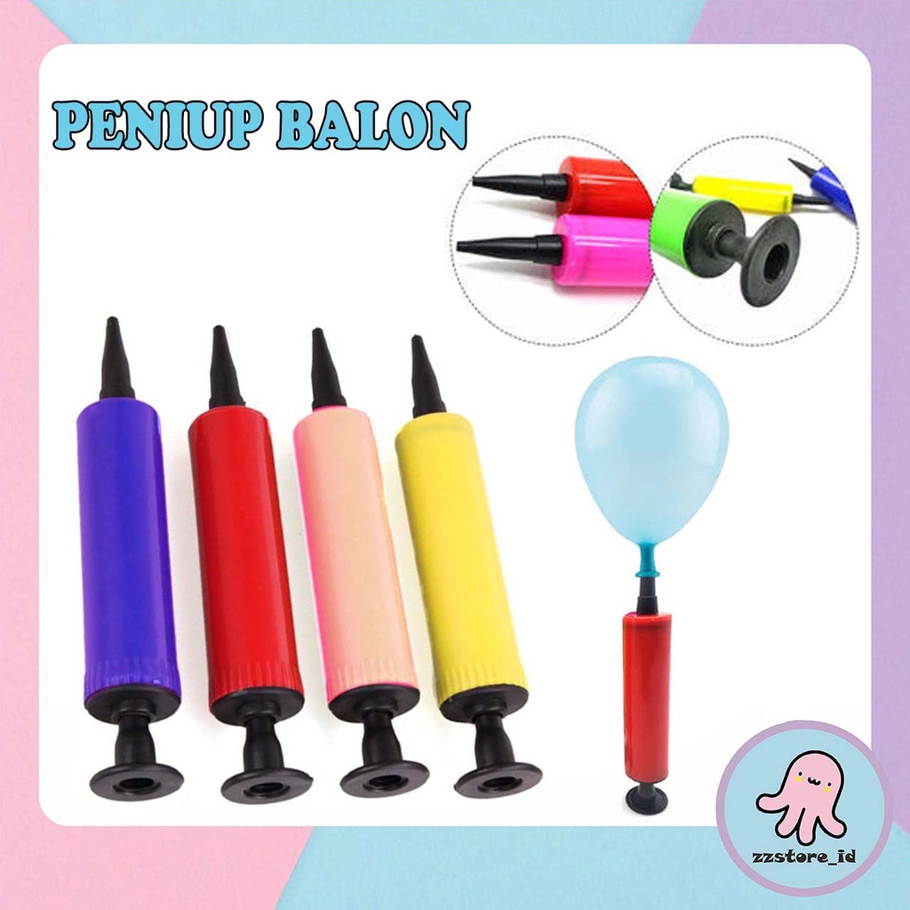 POMPA ANGIN MINI/POMPA BALON TANGAN MANUAL WARNA WARNI