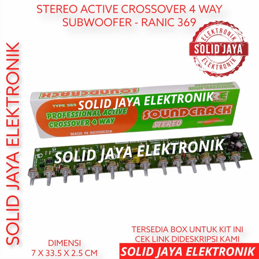 KIT CROSSOVER AKTIF 4 WAY STEREO SUBWOOFER CROSOVER KROSOVER AKTIF SUB WOOFER  RANIC 369 ASLI