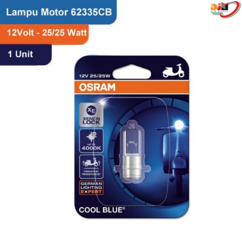 OSRAM LAMPU DEPAN MOTOR VARIO 125 TECHNO FI 2012-2015 COOL BLUE 12V 25/25W  K1