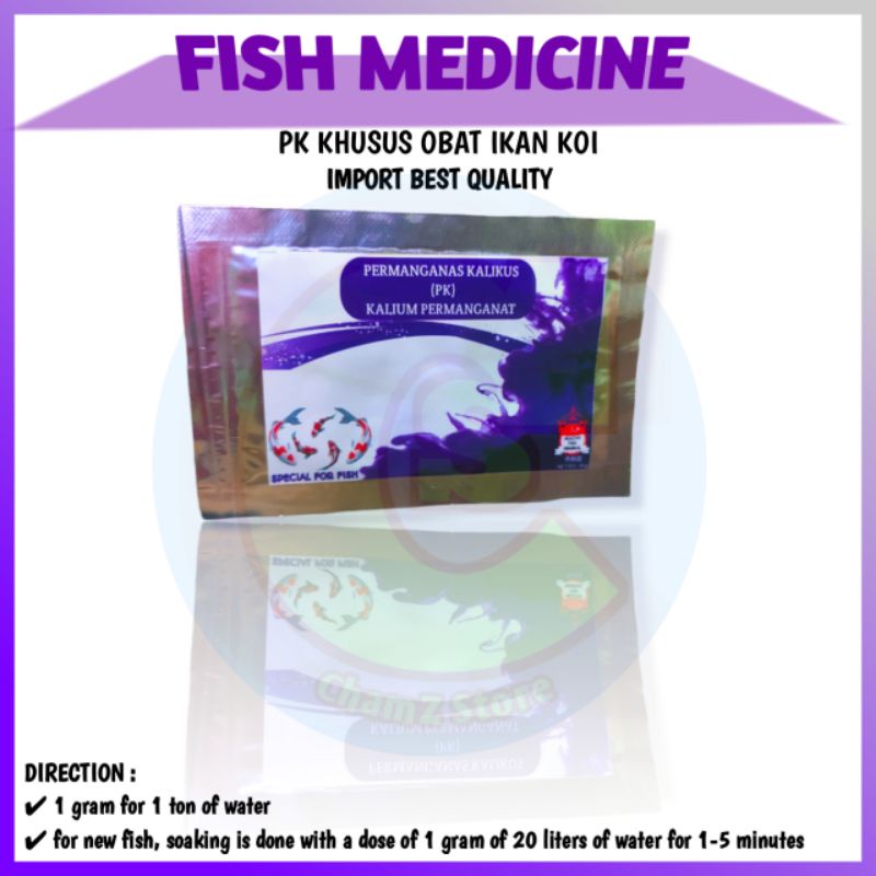 pk khusus obat ikan koi permanganas kalikus / pk khusus obat ikan import / obat ikan