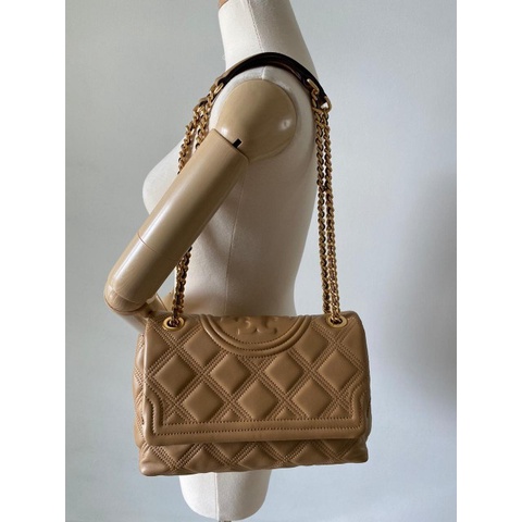 TORY BURCH FLEMING SOFT CONVERTIBLE SHOULDER BAG MEDIUM TIRAMISU