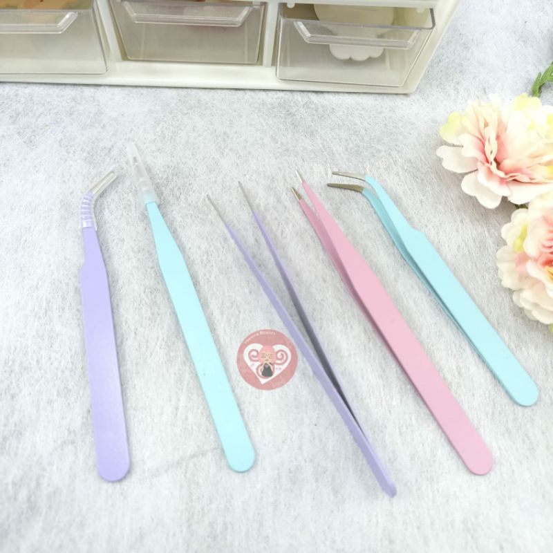 Candy Color Precision Tweezers | Macaron Tweezers | Penjepit Stiker Sticker Scrapbook Peralatan Journal Journaling Pinset Tweezer