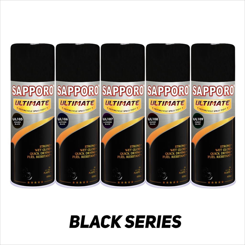 Sapporo Ultimate Black Series / Cat Spray Semprot Aerosol Terbaik