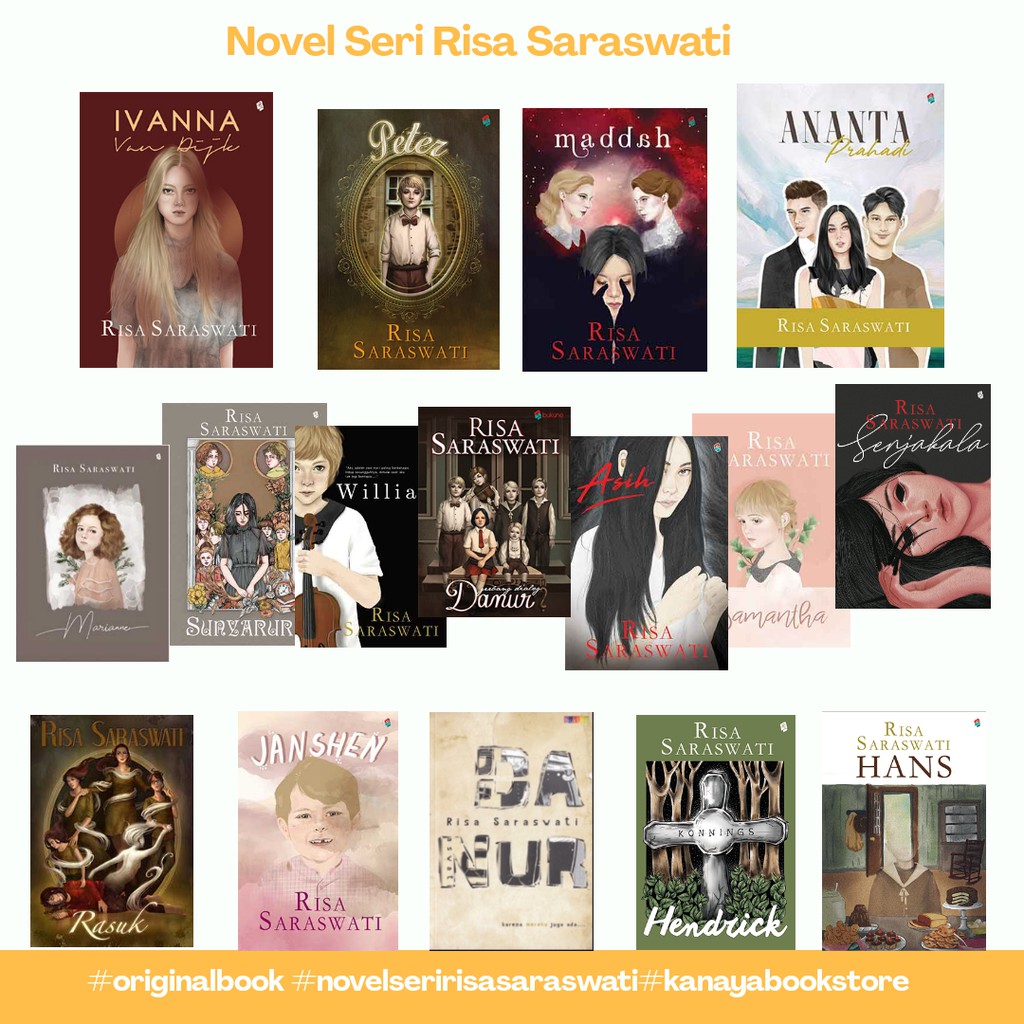 JPRDBOOKSTOREE Novel Seri Risa Saraswati Janshen Hans Willian Senjakala Marianne Hendrick Asih Danur