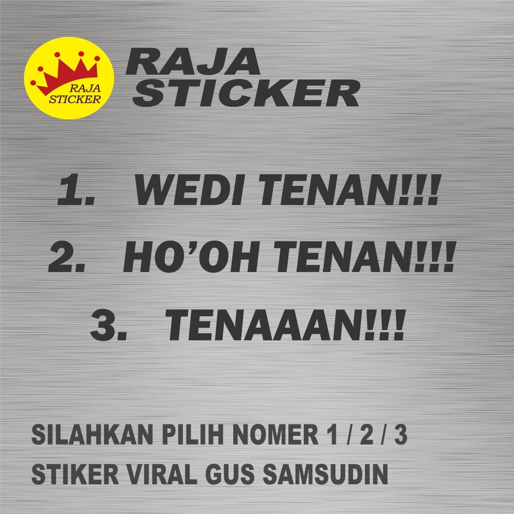 stiker cutting hooh tenan viral gus samsudin