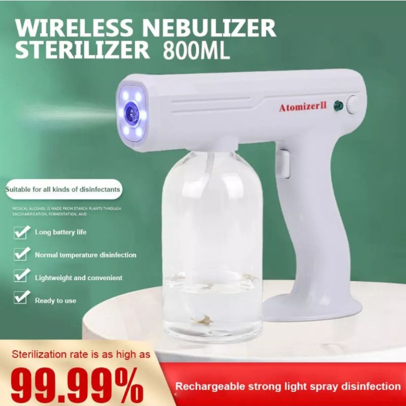 Nano spray gun desinfectan &amp; alkohol wireless 800ml portable