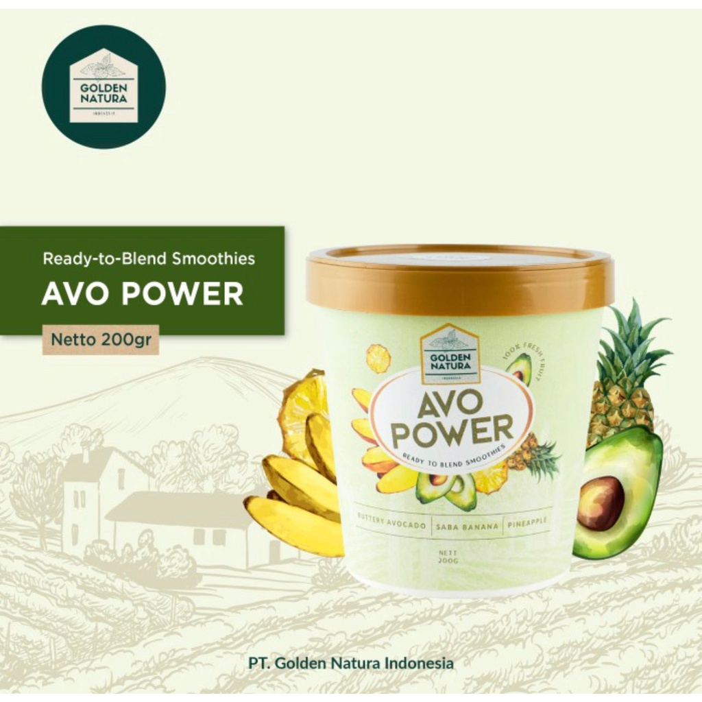 

Golden Natura Frozen Premium Ready to Blend Avo Power Smoothies (Smoothies Buah Beku)