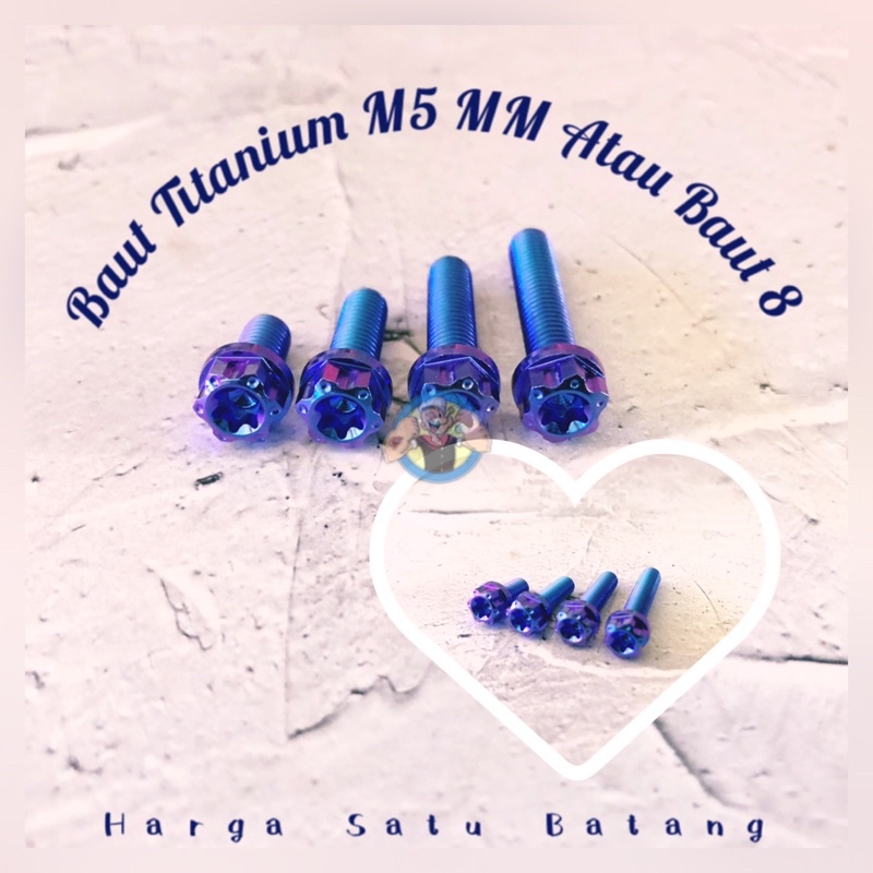 Baut M5 MM 2Key Atau Baut 8 Titanium Gr 5